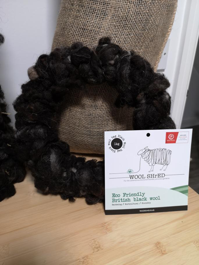 Wreath made with Wool Shred